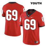 Youth Georgia Bulldogs NCAA #69 Jamaree Salyer Nike Stitched Red Legend Authentic No Name College Football Jersey YSZ0054UD